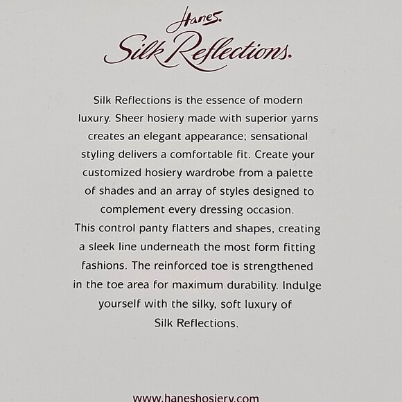 Hanes Silk Reflections Silky Sheer Pantyhose 717 718 Navy Size CD Vintage - Picture 6 of 9